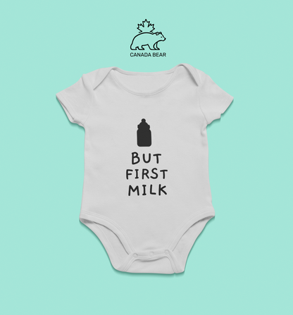 Baby Bodysuit But first milk 1