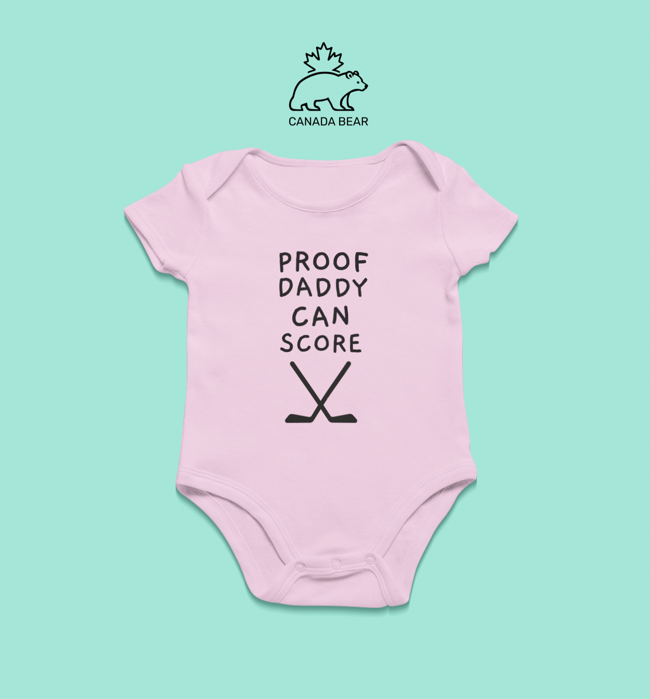 Baby Bodysuit Proof Daddy Can Score