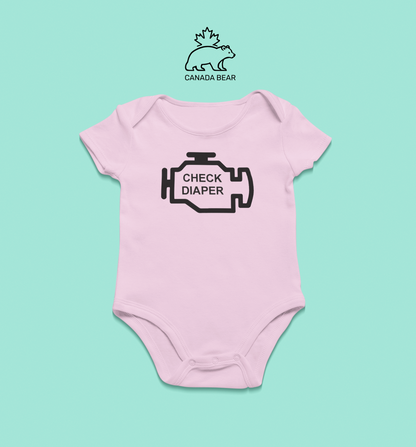 Baby Bodysuit CHECK DIAPER