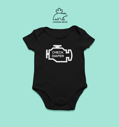 Baby Bodysuit CHECK DIAPER