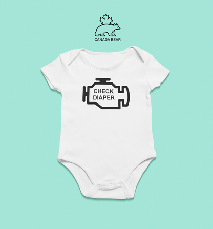 Baby Bodysuit CHECK DIAPER